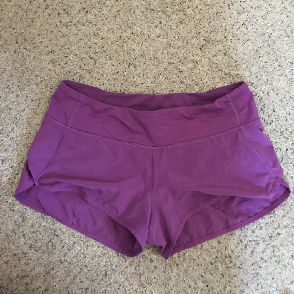 Purple Lululemon Athletic Shorts Size 6